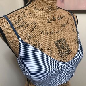 Small Navy Stripe Swim Top